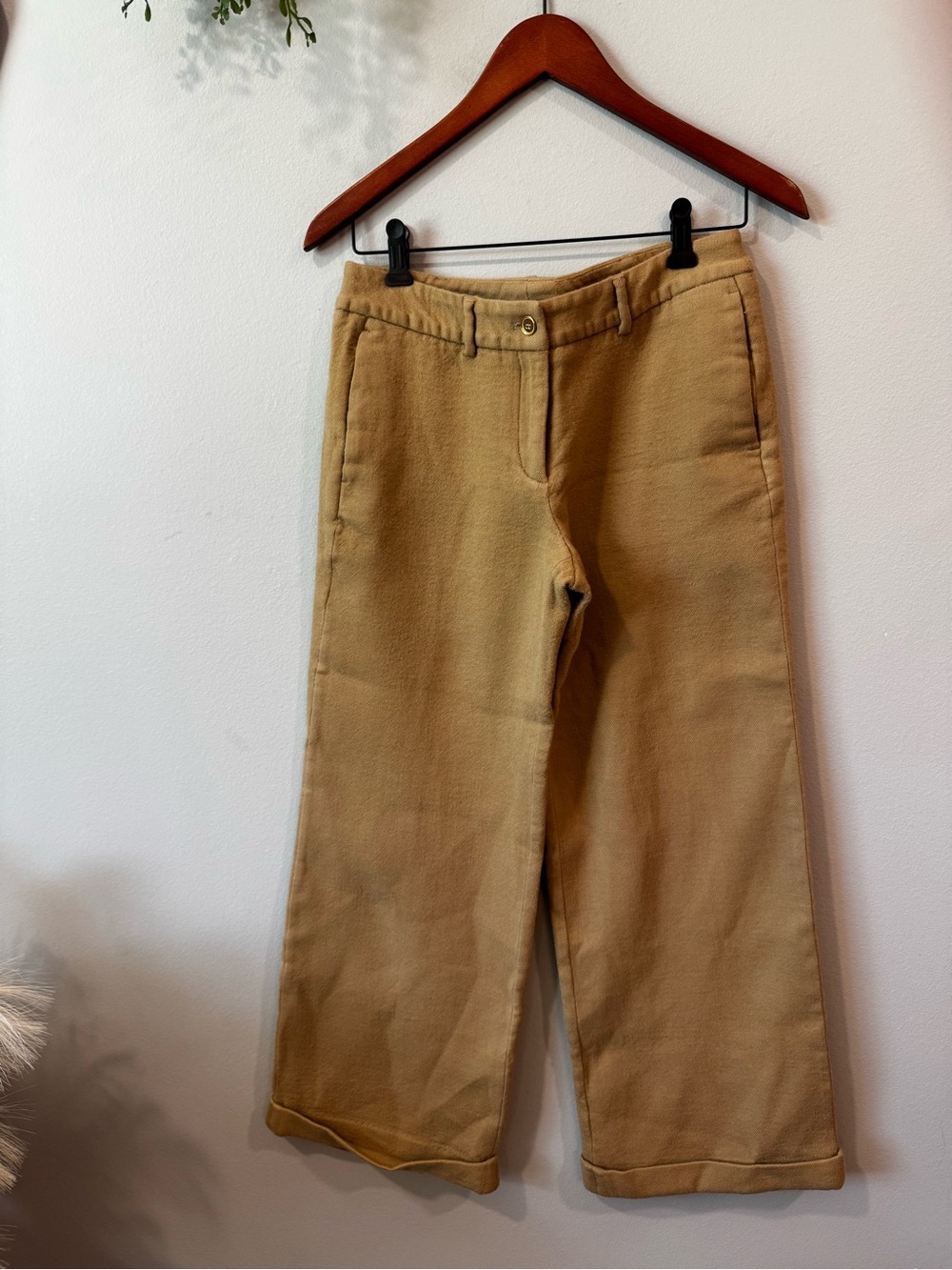 Faconnable Mustard Tan Trousers with Paisley Lining size 6